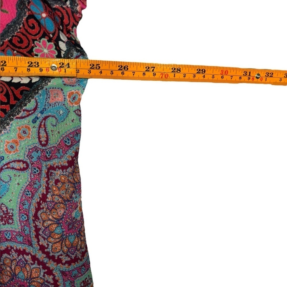 Umgee Boho Multiprint Patchwork Short Sleeve Top … - image 8